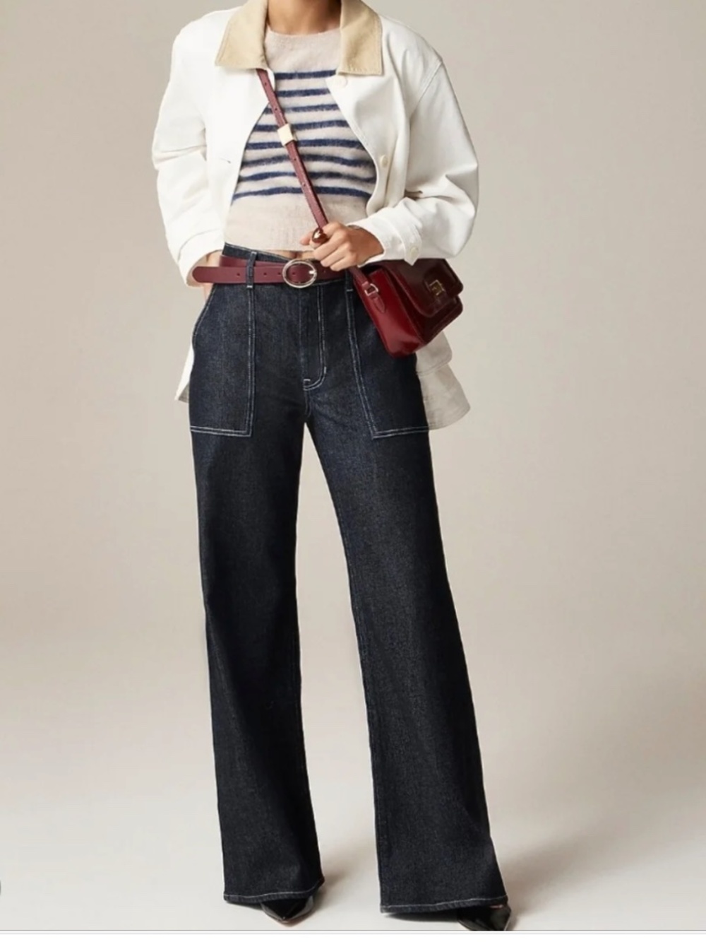 J. Crew Camp-Pocket Wide-Leg Indigo Wash Jean Size 29